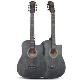 Mukita by BLW Standard STUDENT SERIES Acoustic Folk Cutaway Basic Guitar 38 Inch for beginners